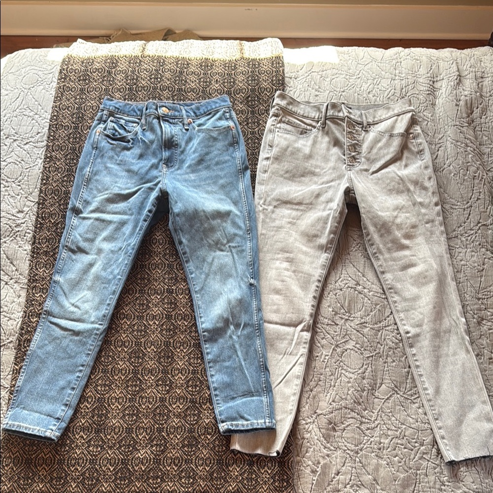 Express Jeans Size 6 - Lot of 2 Classic Blue and Gray Women's Jeans - Picture 7 of 7